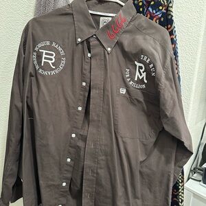 Cinch Brown Embroidered Men's Shirt